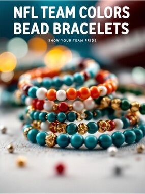 🏈 NFL Team Colors Bracelets (5in. — 8in. ~ Made-to-Order) ~ CHOOSE YOUR TEAM